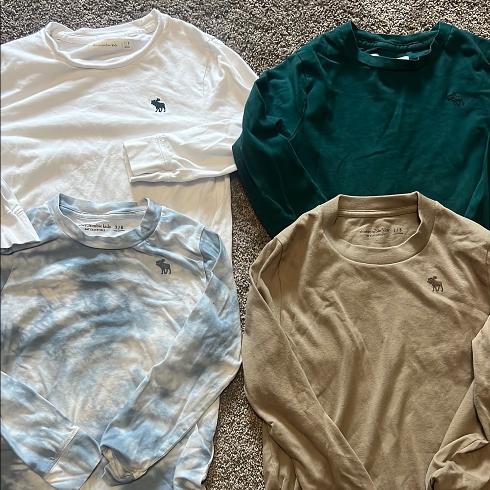 Abercrombie & Fitch Mixed Color Long Sleeve Shirt Collection